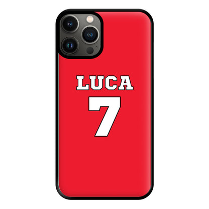 Red - Personalised Football Phone Case for iPhone 13 Pro Max