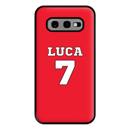 Red - Personalised Football Phone Case for Galaxy S10e