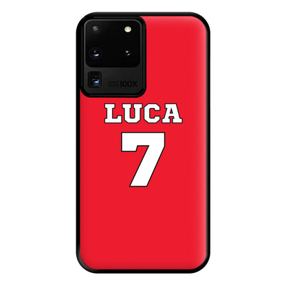 Red - Personalised Football Phone Case for Galaxy S20 Ultra