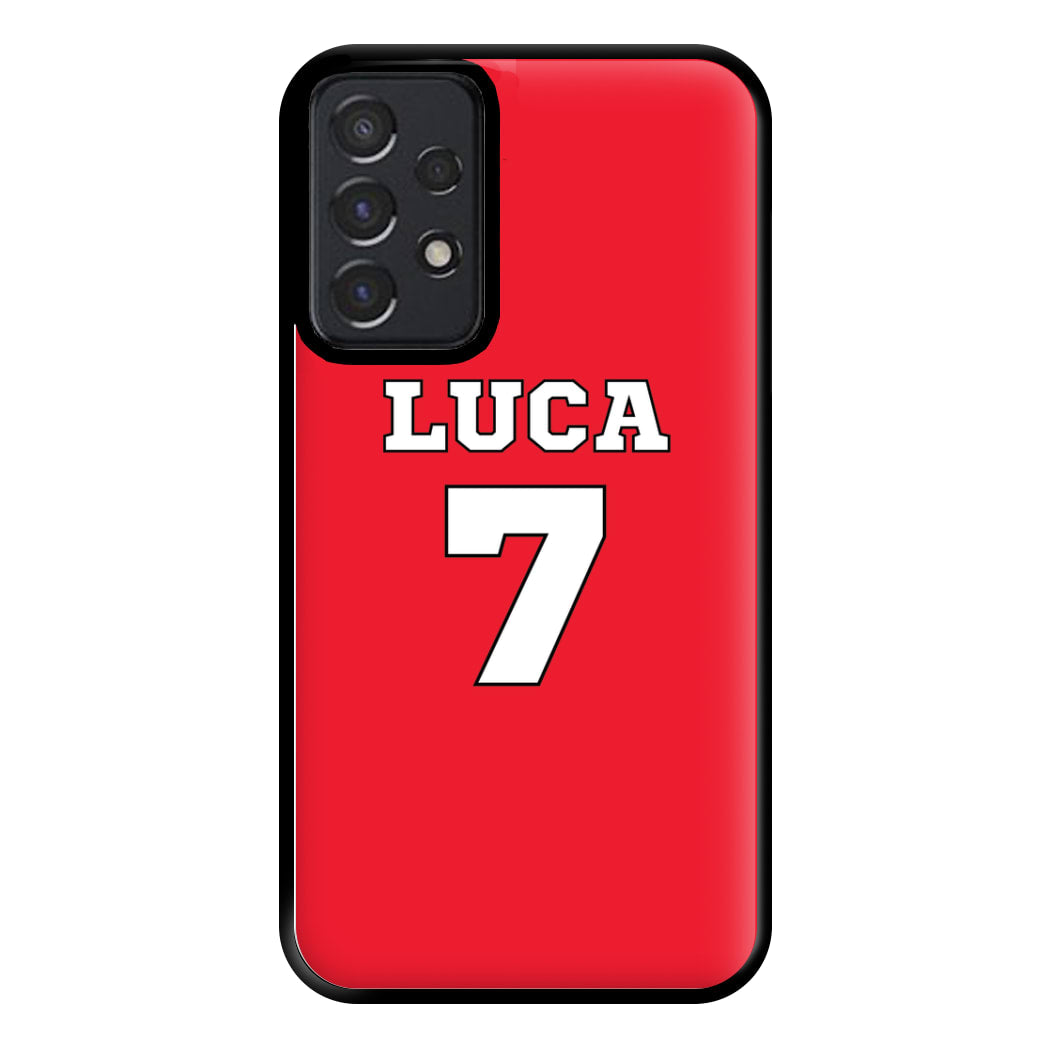 Red - Personalised Football Phone Case for Galaxy A52 / A52s