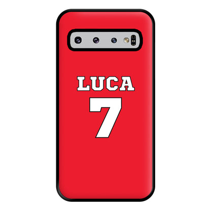 Red - Personalised Football Phone Case for Galaxy S10 Plus