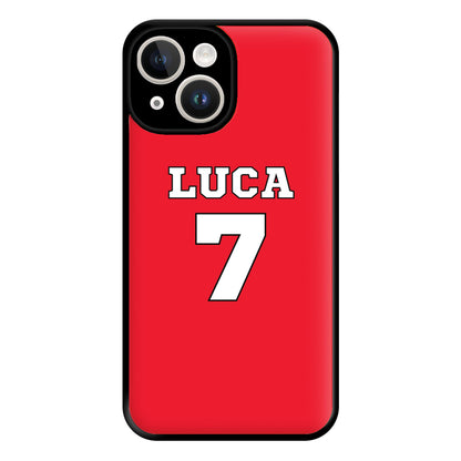 Red - Personalised Football Phone Case for iPhone 14