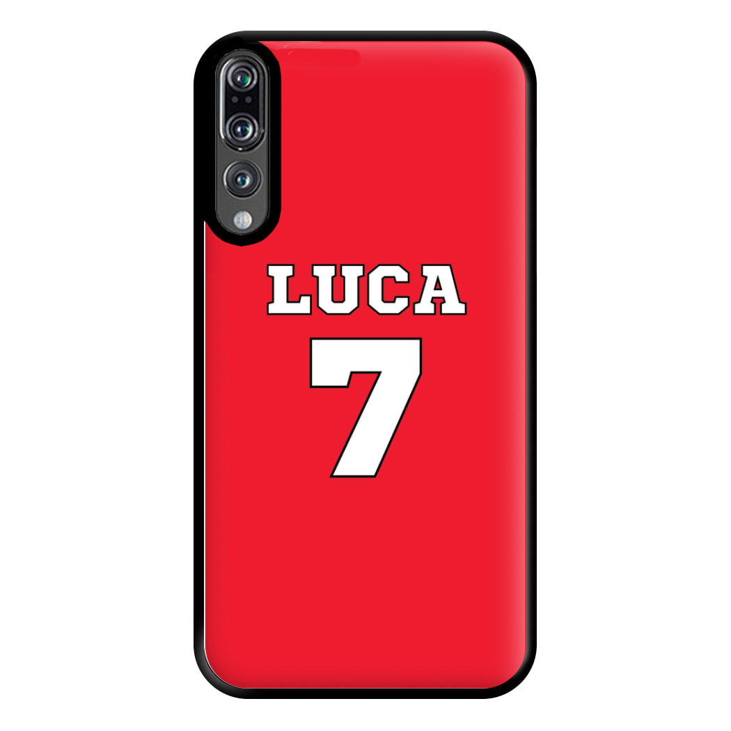 Red - Personalised Football Phone Case for Huawei P20 Pro