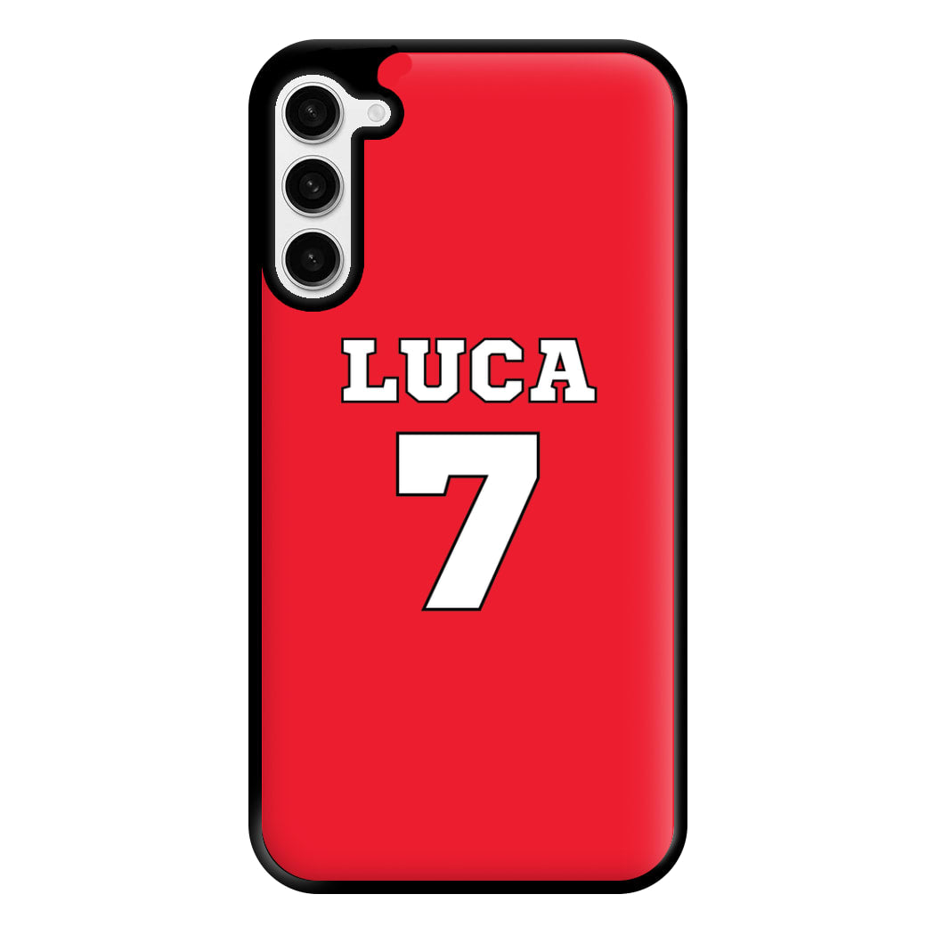 Red - Personalised Football Phone Case for Galaxy S23 Plus