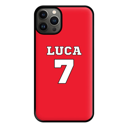 Red - Personalised Football Phone Case for iPhone 13