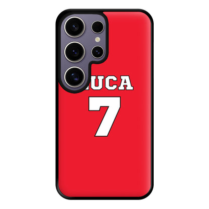 Red - Personalised Football Phone Case for Galaxy S25 Ultra