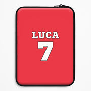 Red - Personalised Football   Laptop Sleeve 1