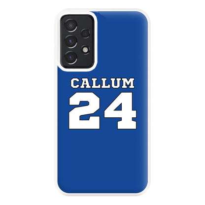 Dark Blue - Personalised Football Phone Case for Galaxy A52 / A52s