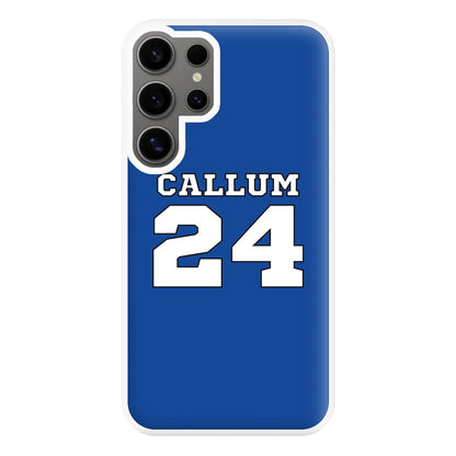 Dark Blue - Personalised Football Phone Case for Galaxy S24 Ultra