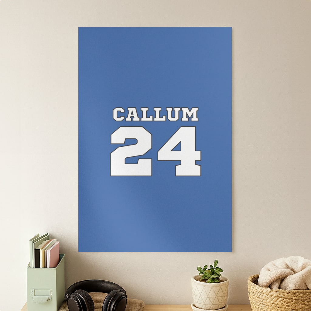 Dark Blue - Personalised Football Poster