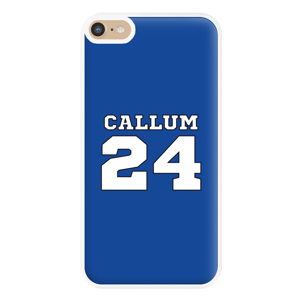 Dark Blue - Personalised Football Phone Case for iPhone 6 Plus / 7 Plus / 8 Plus