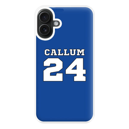 Dark Blue - Personalised Football Phone Case for iPhone 16 Plus