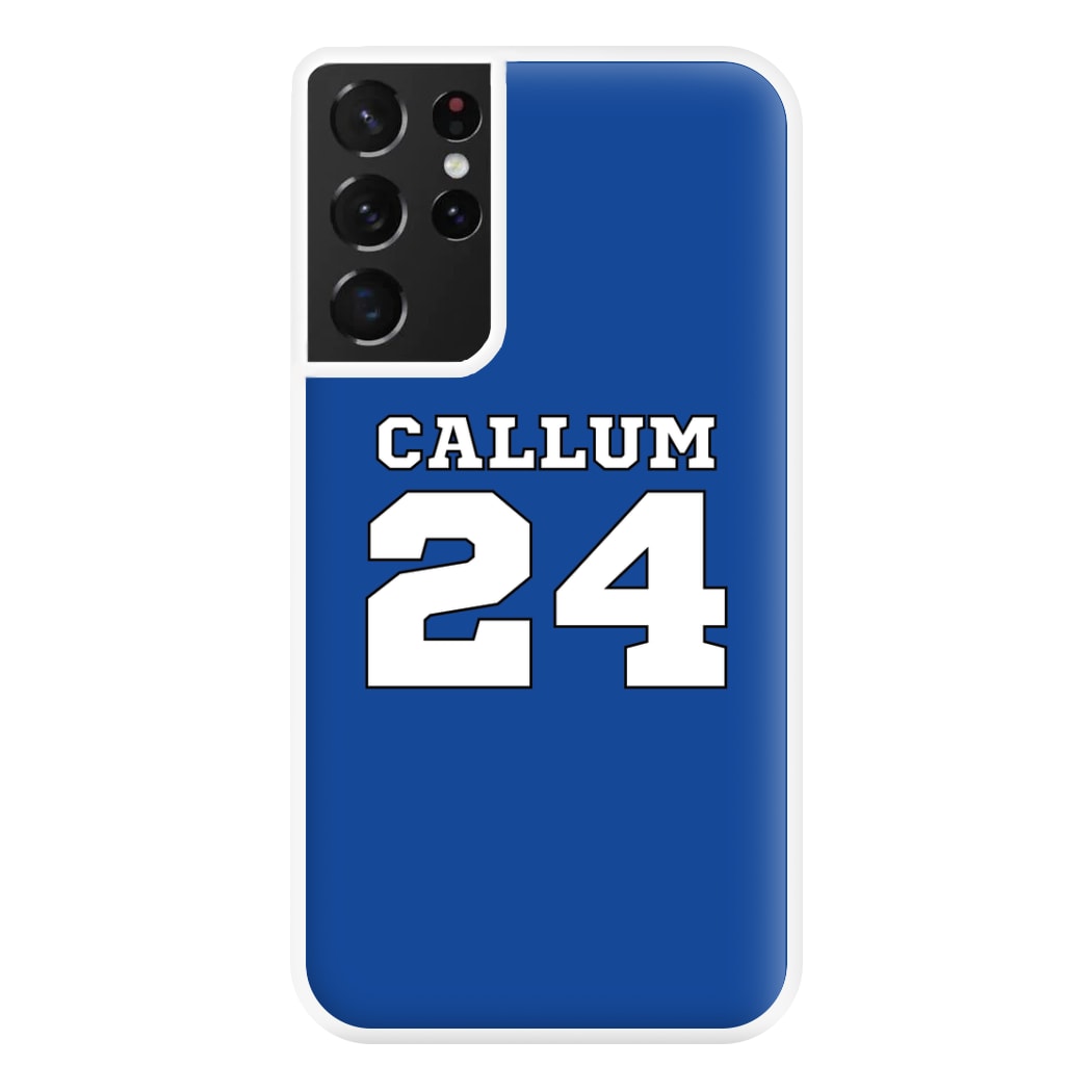 Dark Blue - Personalised Football Phone Case for Galaxy S21 Ultra