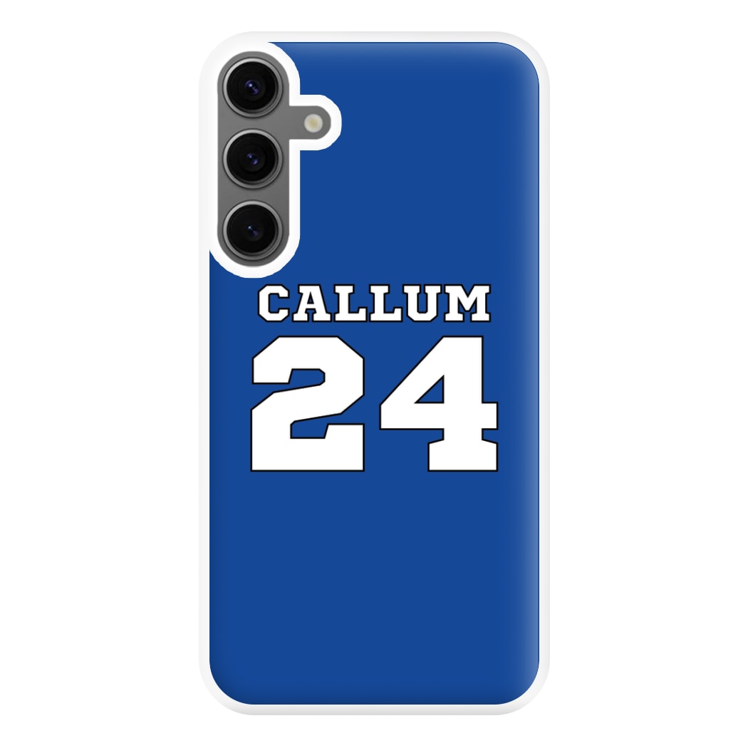 Dark Blue - Personalised Football Phone Case for Galaxy S24FE