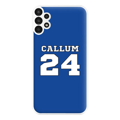 Dark Blue - Personalised Football Phone Case for Galaxy A13