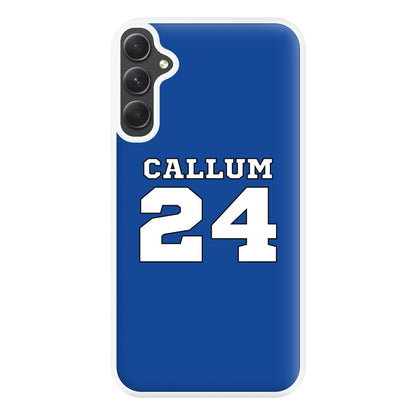 Dark Blue - Personalised Football Phone Case for Galaxy A14