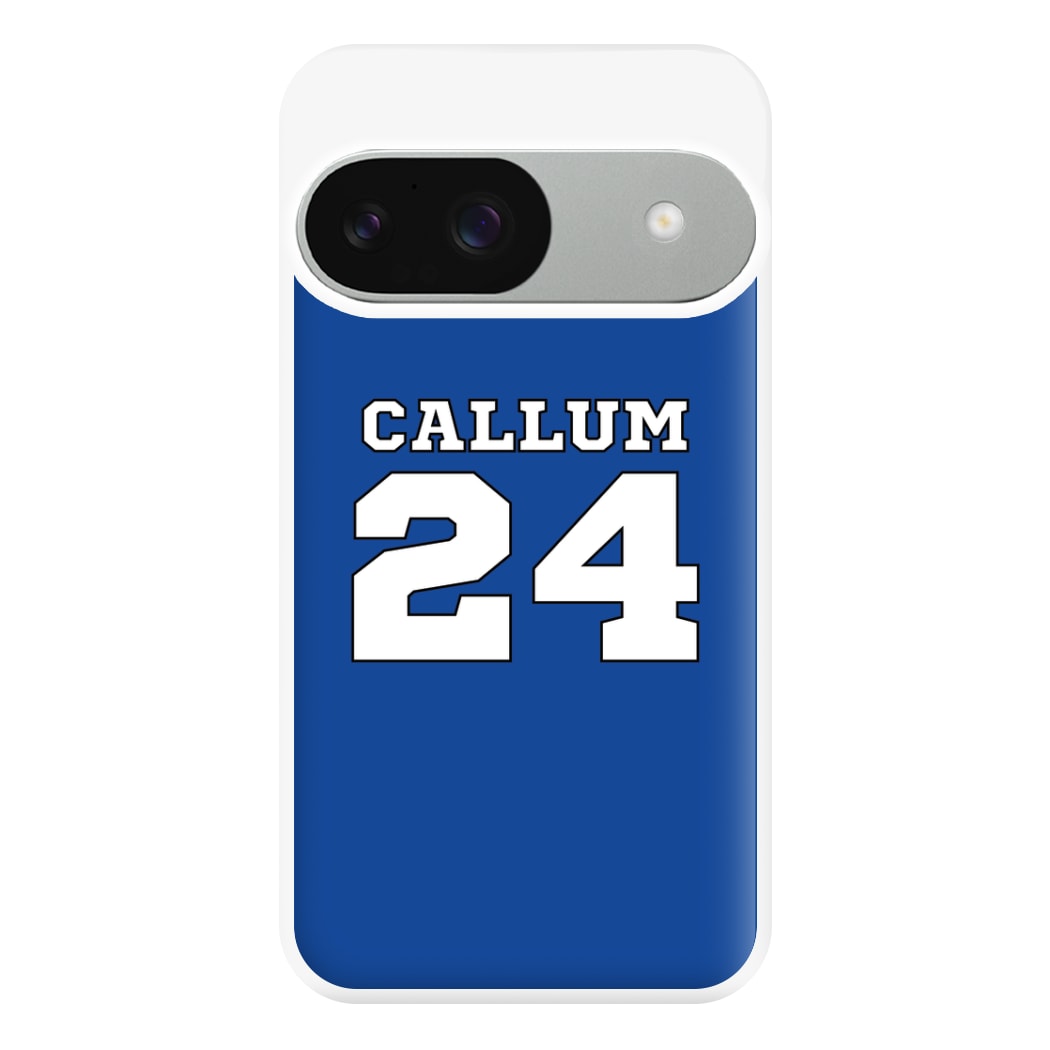 Dark Blue - Personalised Football Phone Case for Google Pixel 9 / 9 Pro