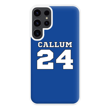 Dark Blue - Personalised Football Phone Case for Galaxy S23 Ultra