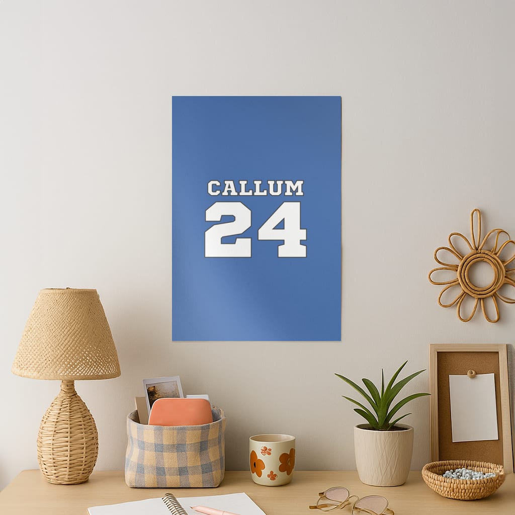 Dark Blue - Personalised Football Art Print