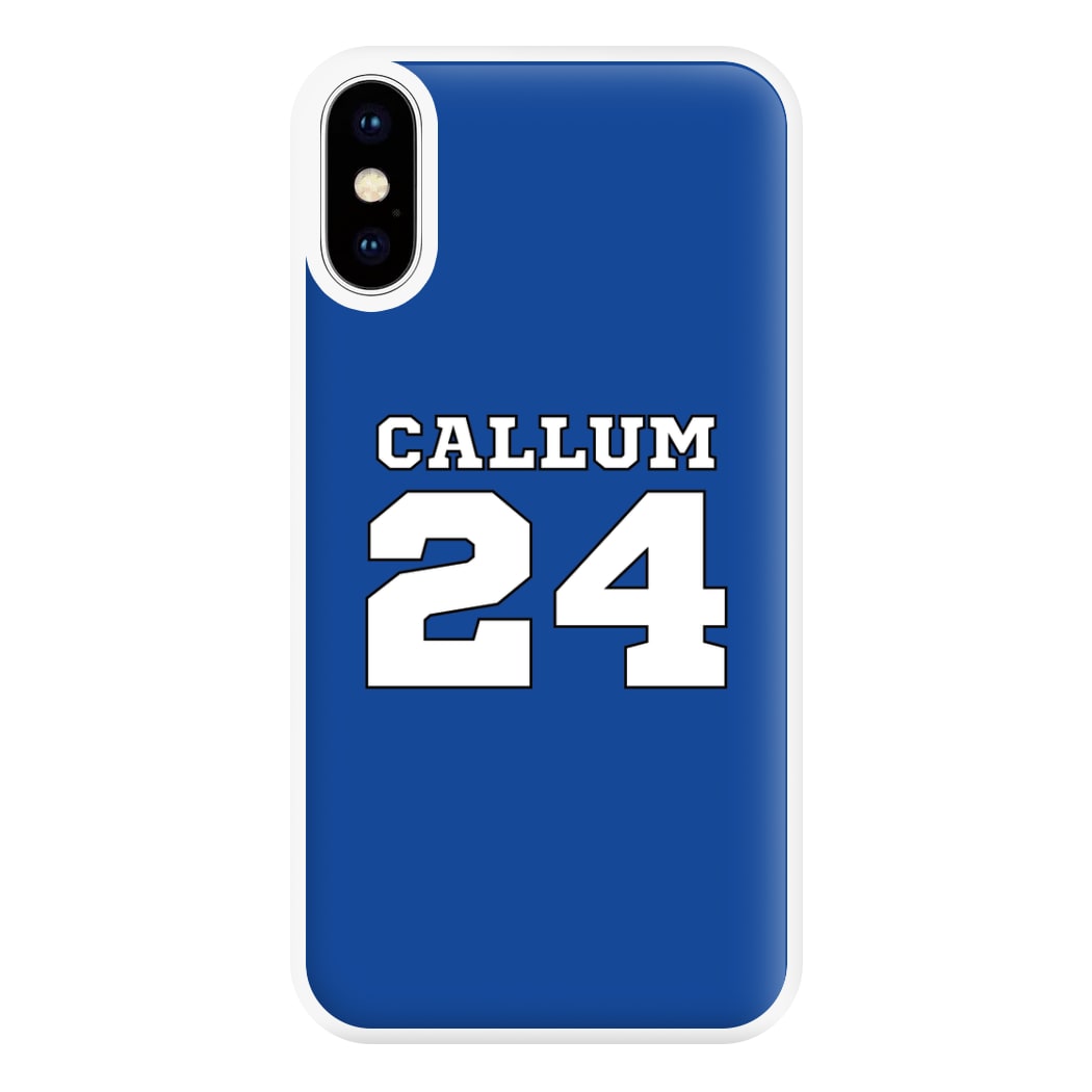 Dark Blue - Personalised Football Phone Case for iPhone XS Max