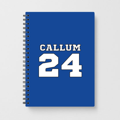 Dark Blue - Personalised Football Notebook