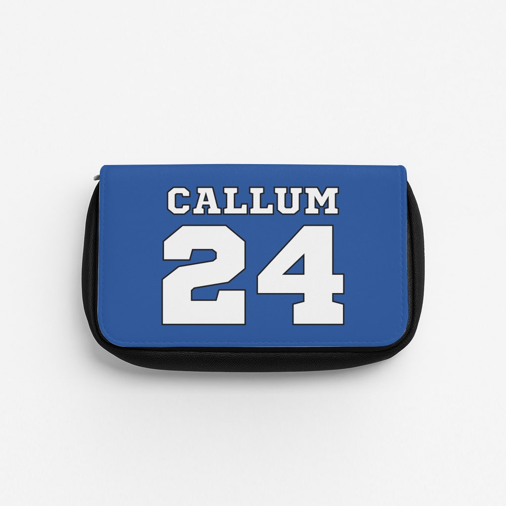 Dark Blue - Personalised Football Pencil Case