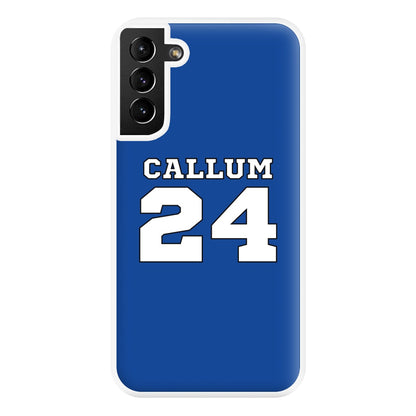 Dark Blue - Personalised Football Phone Case for Galaxy S21 Plus