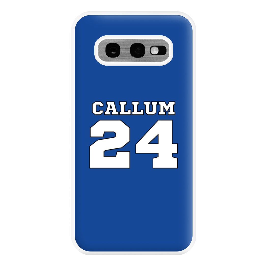 Dark Blue - Personalised Football Phone Case for Galaxy S10e