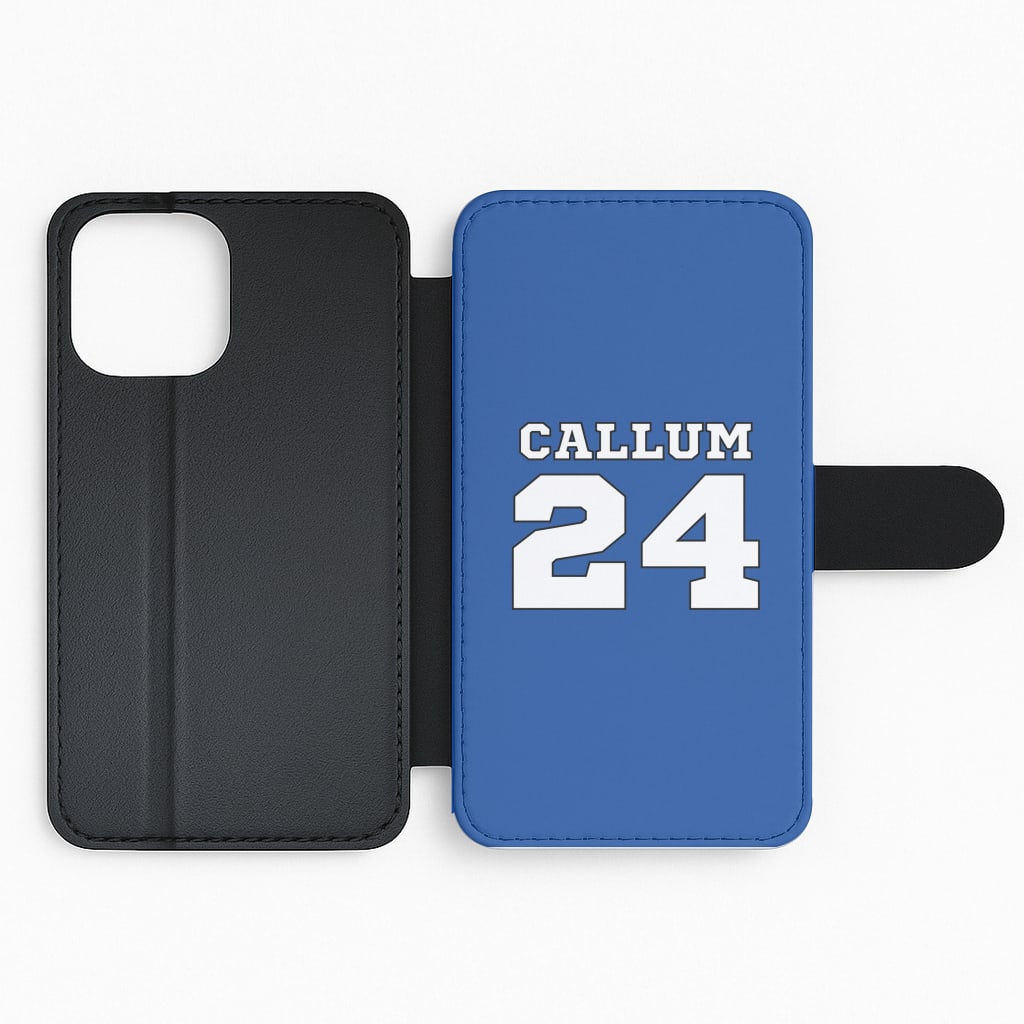 Dark Blue - Personalised Football Flip Phone Case