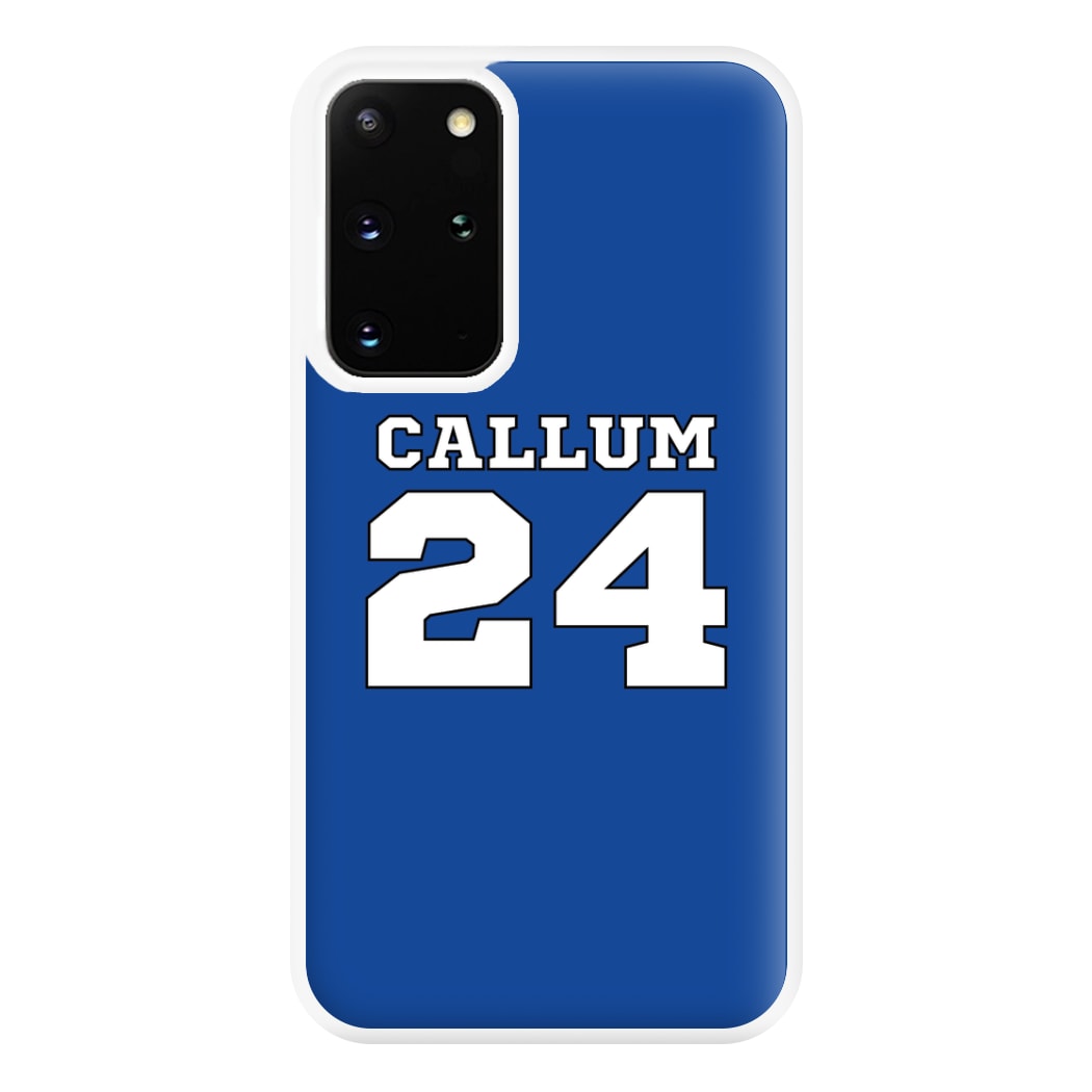 Dark Blue - Personalised Football Phone Case for Galaxy S20 Plus