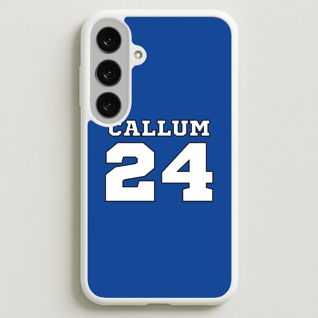 Dark Blue - Personalised Football Phone Case for Galaxy S25FE