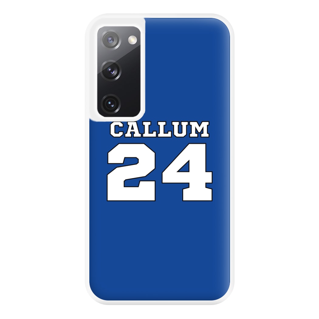 Dark Blue - Personalised Football Phone Case for Galaxy S20FE