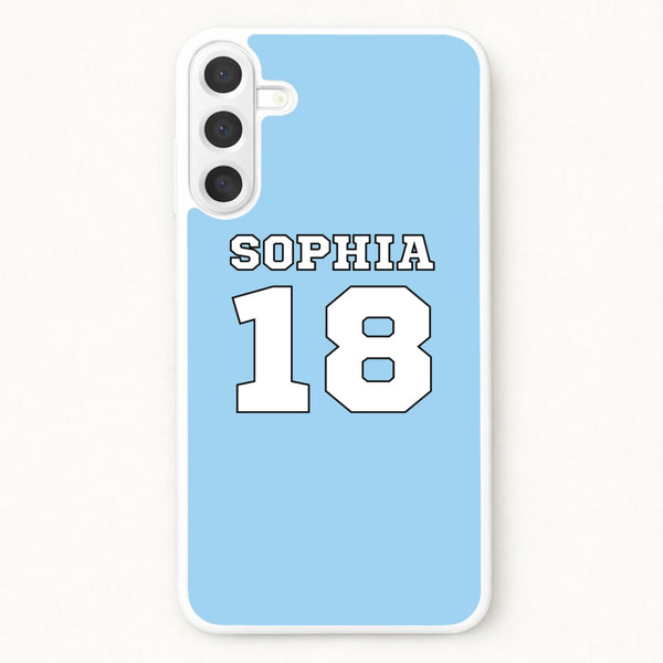 Light Blue - Personalised Football Phone Case for Galaxy A37