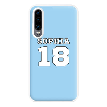 Light Blue - Personalised Football Phone Case for Huawei P30