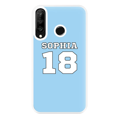 Light Blue - Personalised Football Phone Case for Huawei P30 Lite