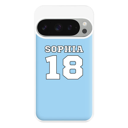 Light Blue - Personalised Football Phone Case for Google Pixel 9 Pro XL