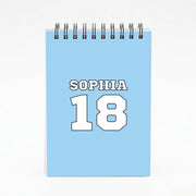 Light Blue - Personalised Football Notebook 4