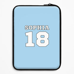 Light Blue - Personalised Football Universal Laptop Sleeve