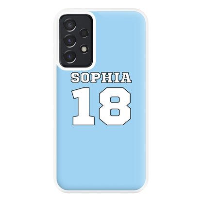 Light Blue - Personalised Football Phone Case for Galaxy A52 / A52s