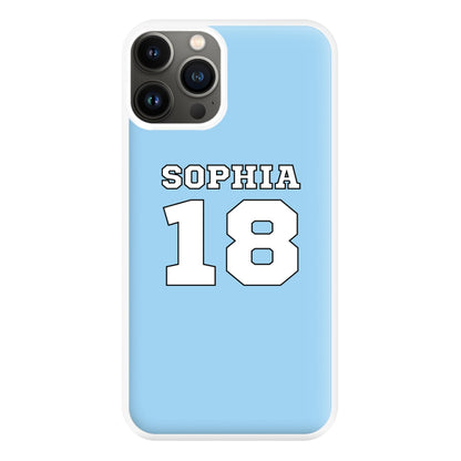 Light Blue - Personalised Football Phone Case for iPhone 11 Pro Max