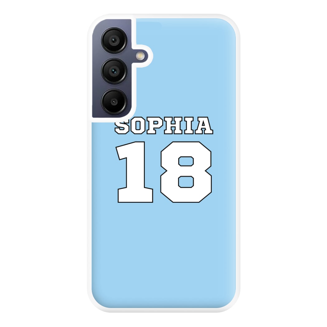 Light Blue - Personalised Football Phone Case for Galaxy A16