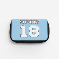 Light Blue - Personalised Football Pencil Case