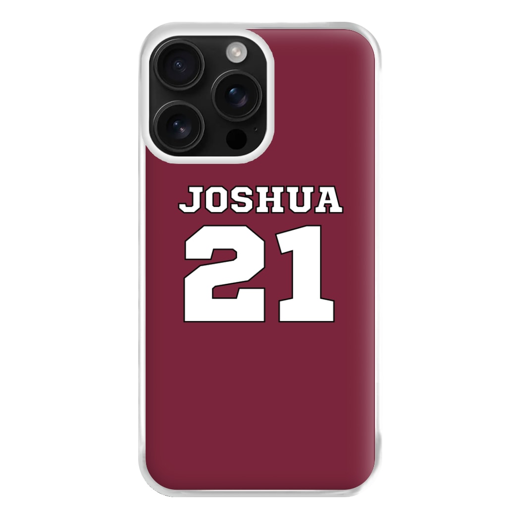 Burgundy - Personalised Football Phone Case