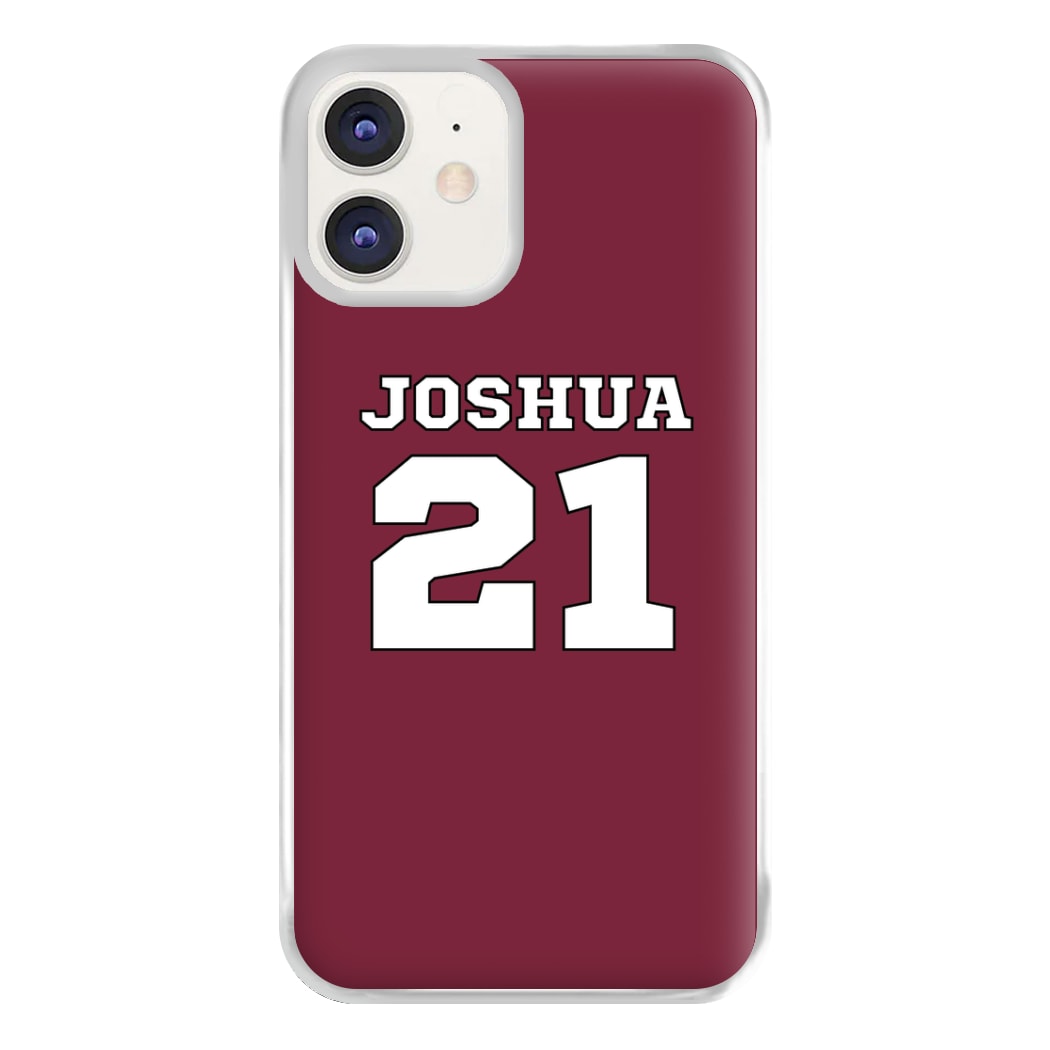 Burgundy - Personalised Football Phone Case for iPhone 11