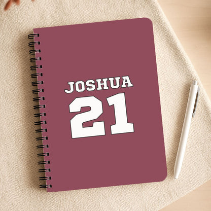 Burgundy - Personalised Football Notepad