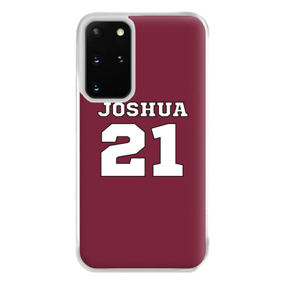 Burgundy - Personalised Football Phone Case for Galaxy S20 Plus