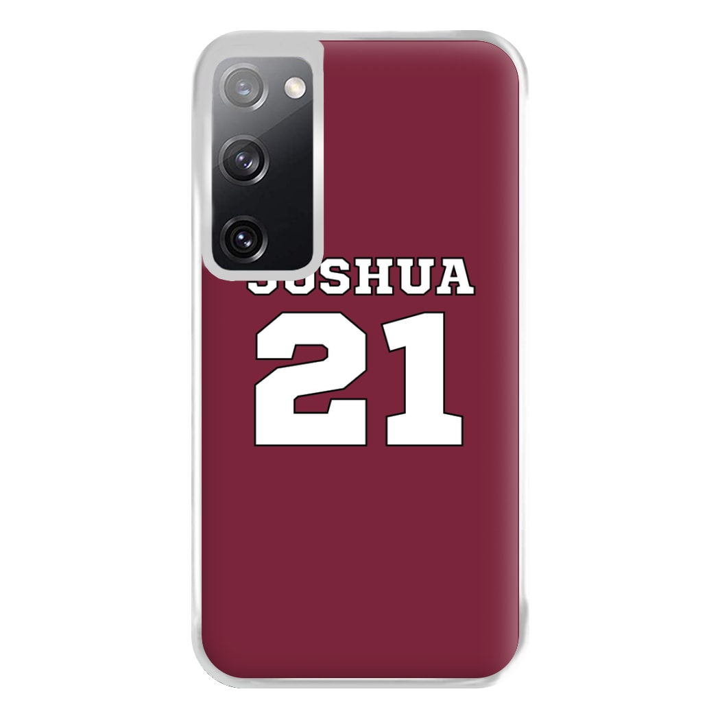 Burgundy - Personalised Football Phone Case for Galaxy S20