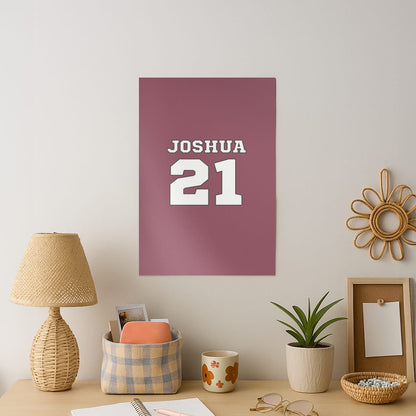 Burgundy - Personalised Football Art Print