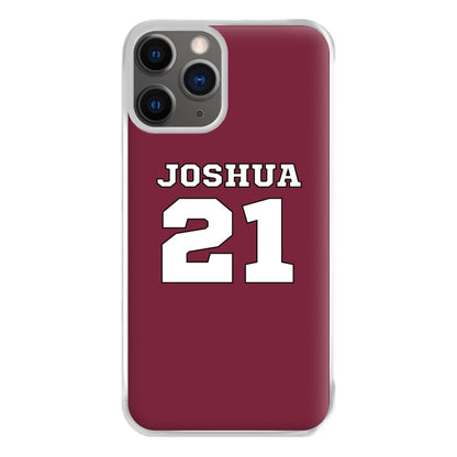 Burgundy - Personalised Football Phone Case for iPhone 12 Pro Max