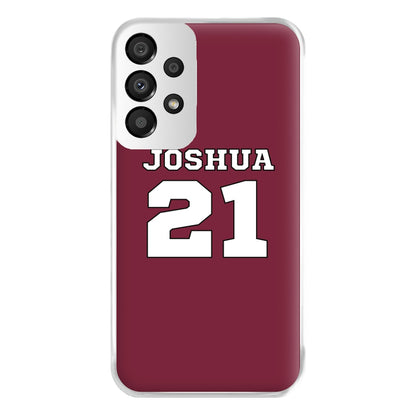 Burgundy - Personalised Football Phone Case for Galaxy A33